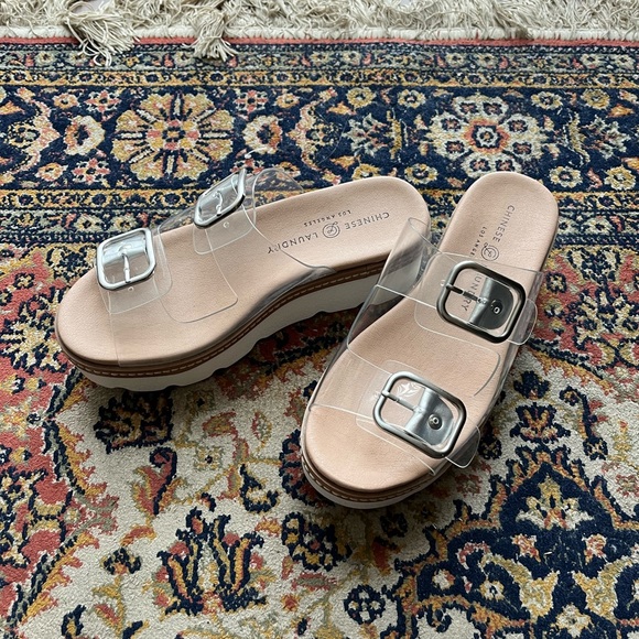 Chinese Laundry Transparent Platform Sandals - Picture 2 of 4